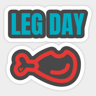 shirt leg day turkey Sticker